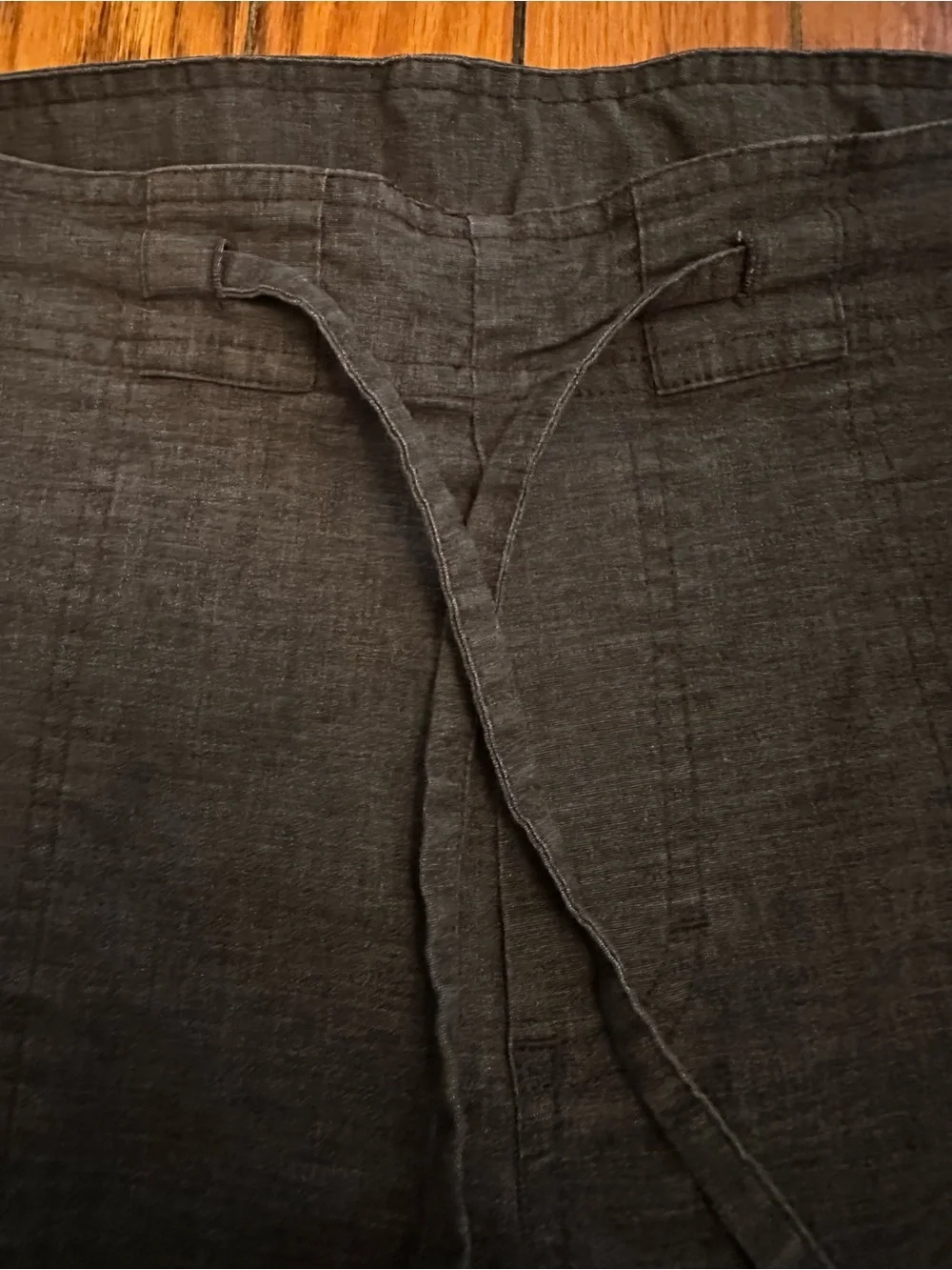 prAna Men's Medium Linen Hemp Blend Drawstring Shorts Charcoal Travel 1132